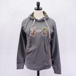 Under Armour Storm1‎ Loose-Small- Gray Camo Long Sleeve Hooded Hoodie Sweater
